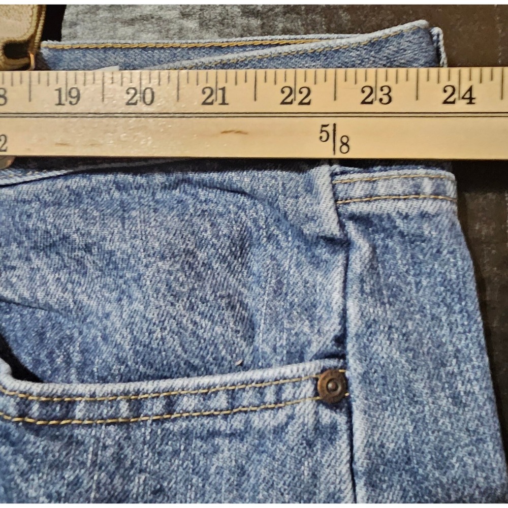 Wrangler Straight Leg Suspender Denim Jeans Flat Front High Rise Men's 48 x 30 - Picture 8 of 12